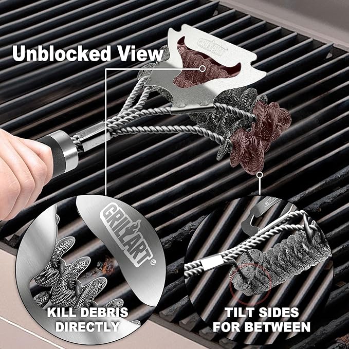 GRILLART Grill Brush for Outdoor Grill Bristle Free - Image 3