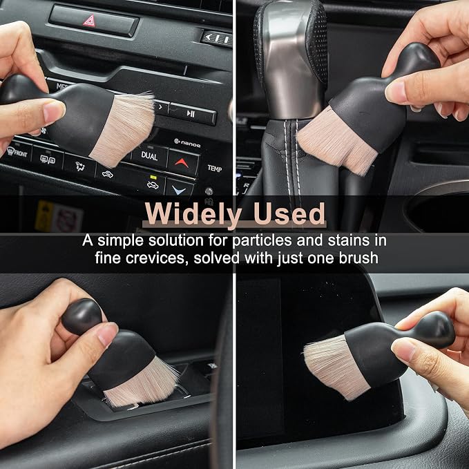 GaRhomxy Car Detailing Brushes, Car Interior Dust Sweeping Soft Brush, Soft - Image 5