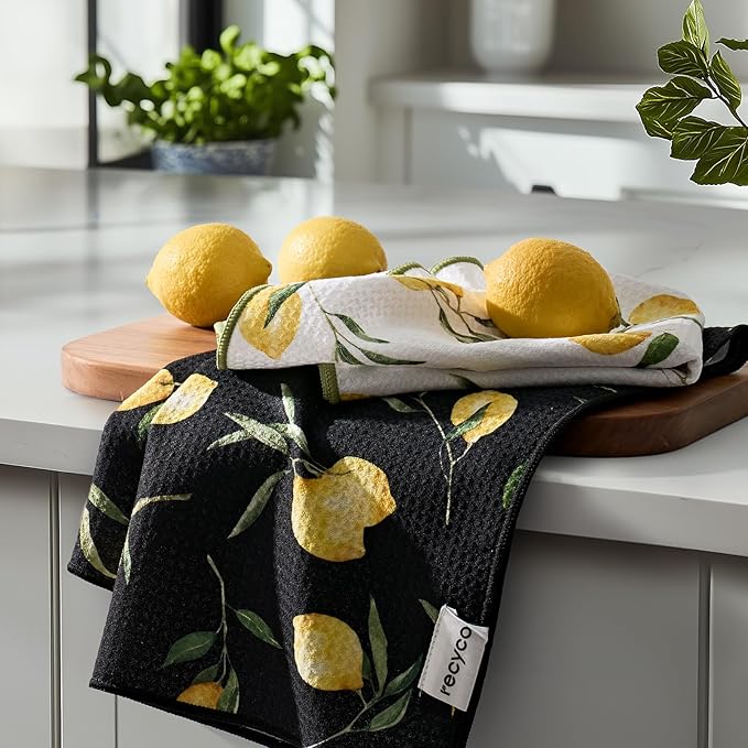 RECYCO Waffle Kitchen Towel Set of 2 by RECYCOHOMECOLLECTION