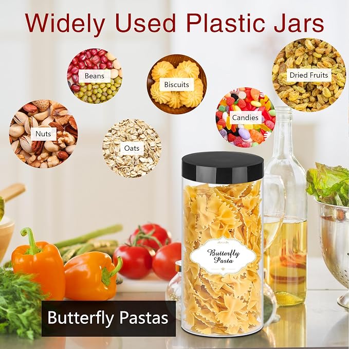 Plastic Jars with Lids 16 OZ, Plastic Jars 24 Pcs Slime Containers with - Image 4