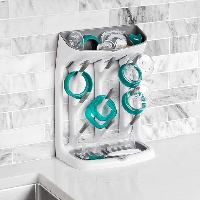 OXO Tot Space-Saving Bottle Drying Rack, Baby Bottle Organizer - Image 7