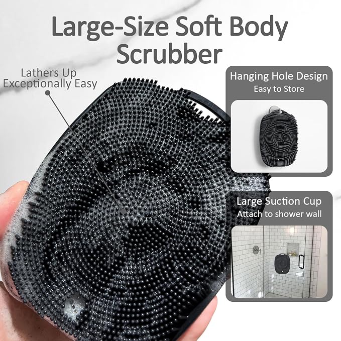 Soft Silicone Body Scrubber, Gentle Like a Hand Exfoliating Your Skin and Build - Image 3