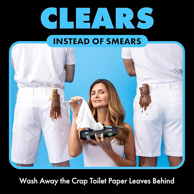 DUDE Wipes Flushable Wet Wipes 48 Count Dispenser, Unscented Wet Wipes - Image 6