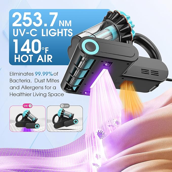 Belife M8 Mattress Vacuum Cleaner, Anti-allergen Bed Vacuum Cleaner - Image 3