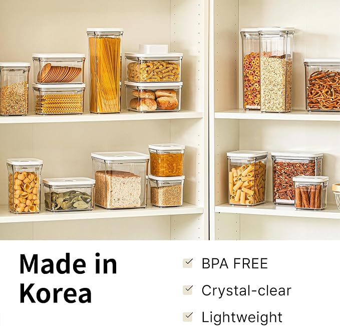 VAKUEN Premium Airtight Food Storage Containers, Square-S 3PC-SET, Smart - Image 3