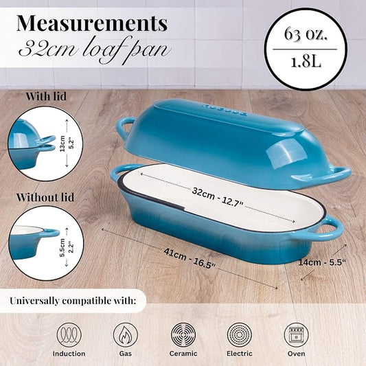 Enamelled Cast Iron Bread Loaf Pot – Dutch Oven - Image 2