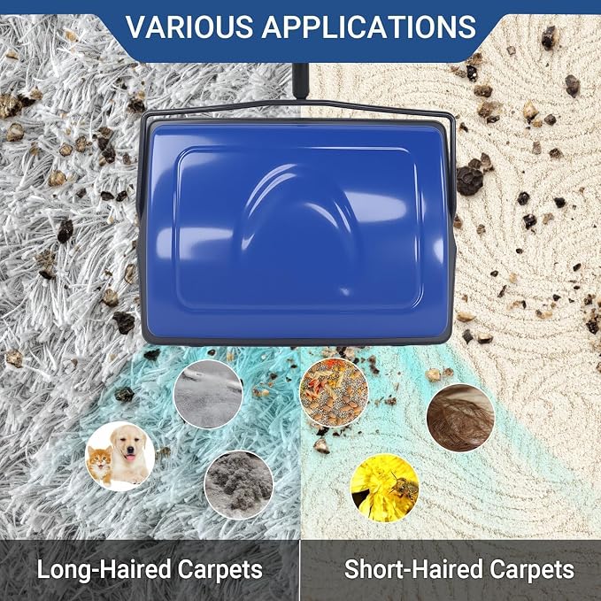 EZ SPARES Horsehair Carpet Sweeper Cleaner - Image 6