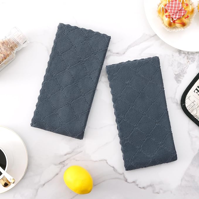 Homaxy 12 Pack Dish Towels for Kitchen, Super Soft and Absorbent Coral Velvet - Image 7