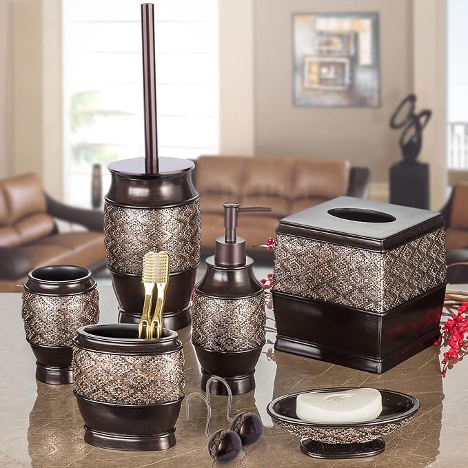 Creative Scents Dublin Brown Toilet Brush Set - Image 4