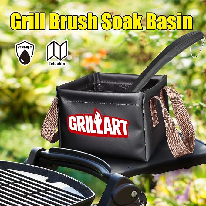 GRILLART Grill Brush Bristle Free, Soak Basin, Perfect Partner - Image 2