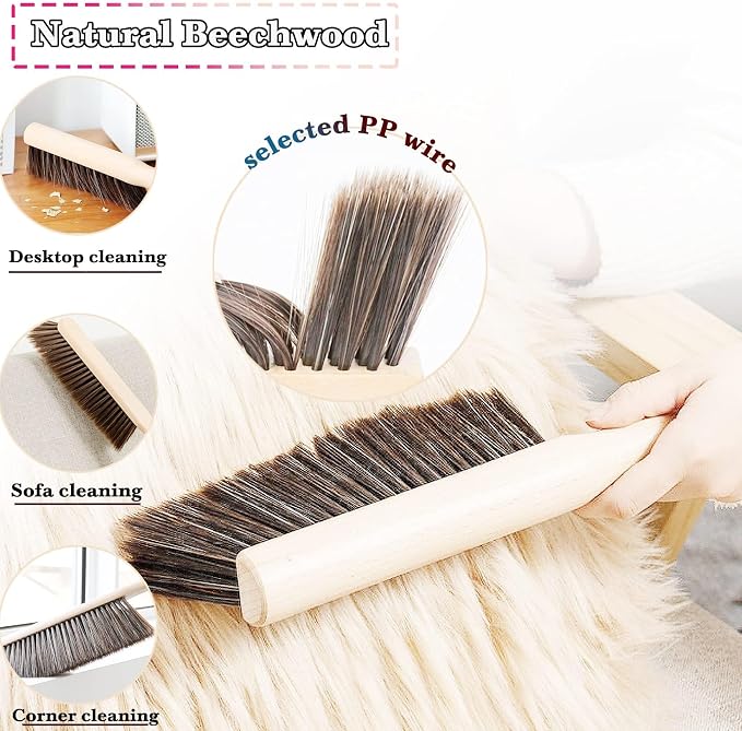 6Pcs Hand Broom Brush Beech Wood, Dust Brush, Duster - Image 6