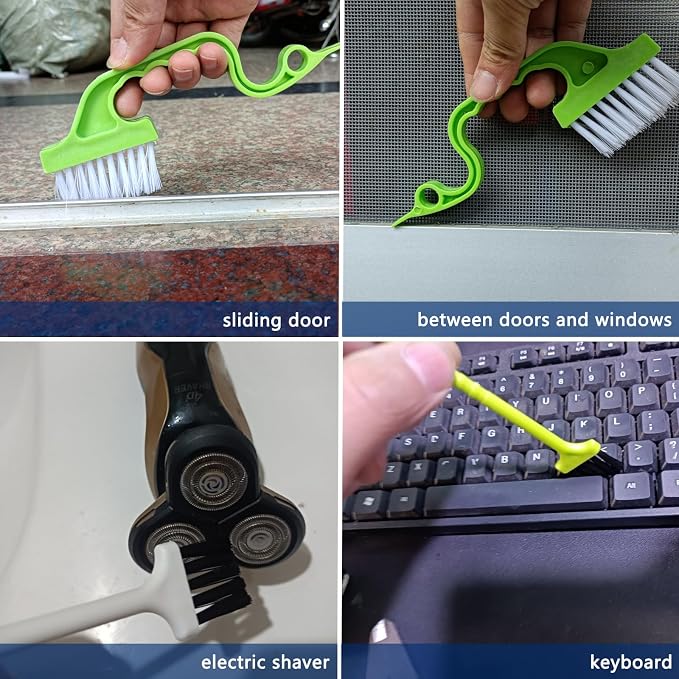 13Pcs Small Cleaning Brush Set, Hard Bristle Crevice Cleaning Brush, Long - Image 5