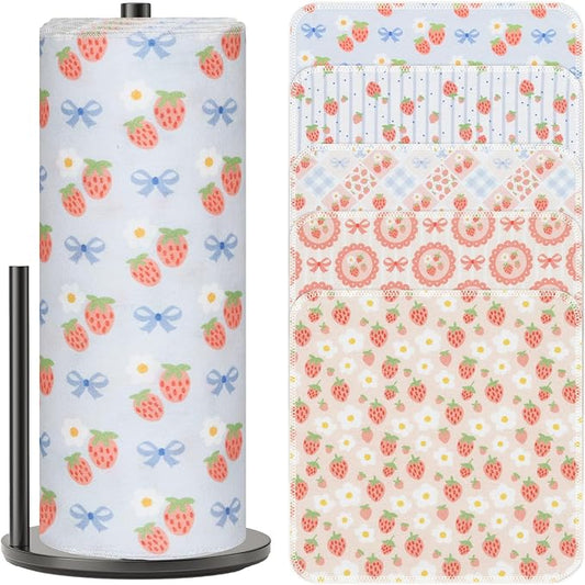 25 Pack Reusable Tissue Paperless Towel Roll Washable Cotton by ROGITU