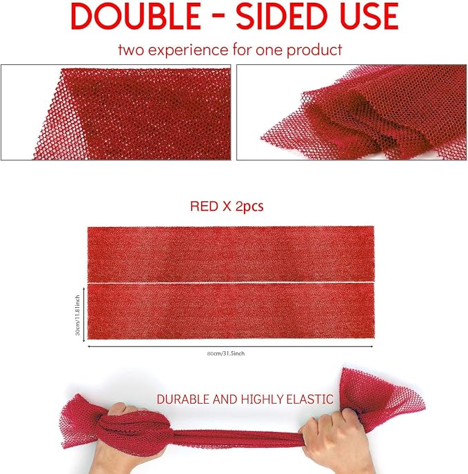 UJFQBH 2 Pieces African Bath Sponge African Net Long Net Bath Sponge - Image 7