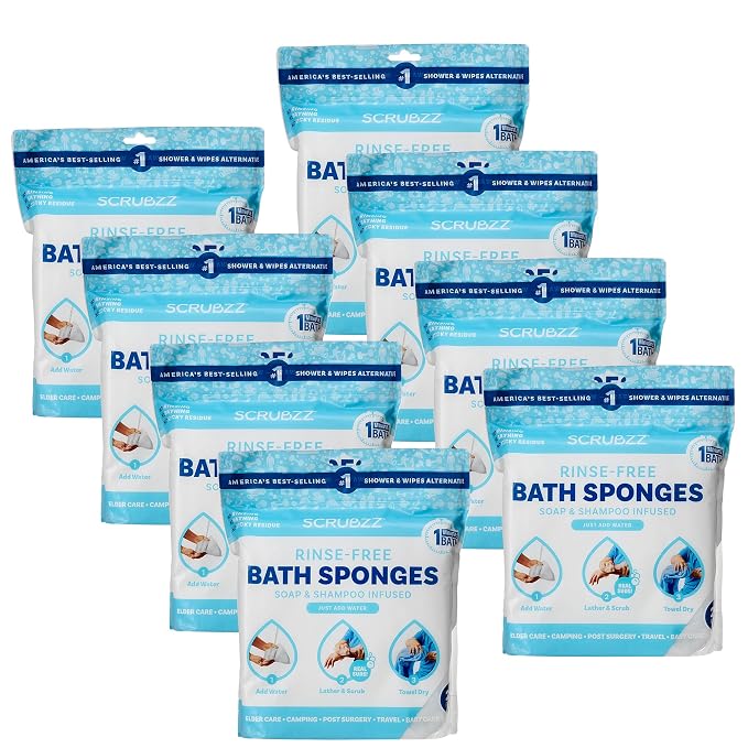 Scrubzz Disposable No Rinse Bathing Wipes by Scrubzz