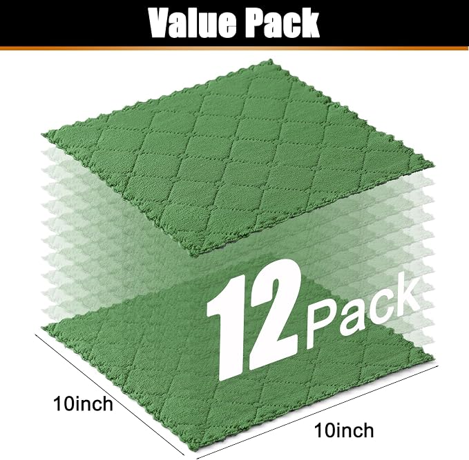 Mordimy 12 Pack Kitchen Cloths Dish Towels, Super Soft and Absorbent Dish Cloths - Image 5