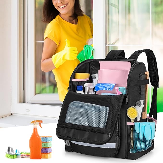 LoDrid Cleaning Bag with Thickened Adjustable Shoulder Straps, Large Cleaning - Image 7