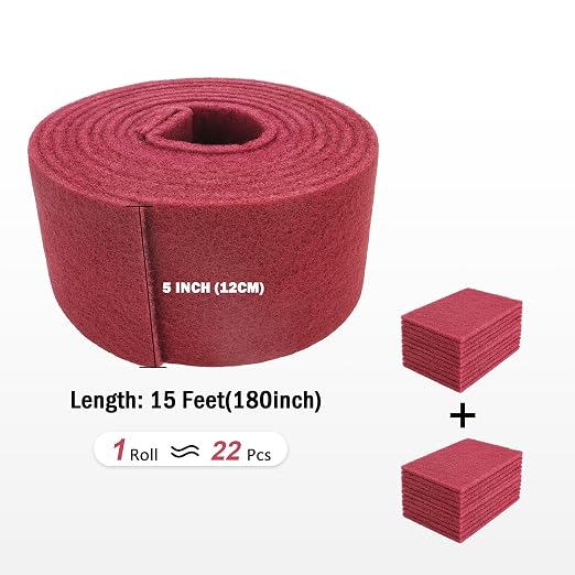Maroon General Purpose Scuff Pads, Scouring Pad, Paint Primer Prep Scratch - Image 2