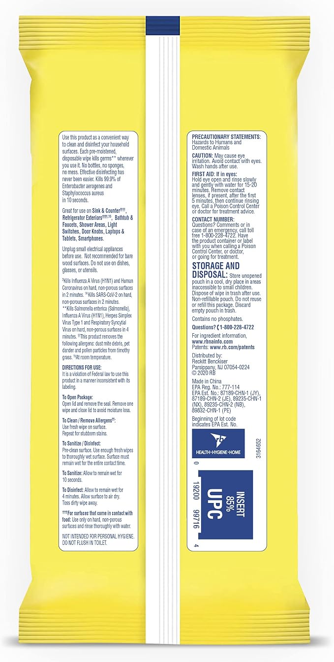 Lysol Disinfectant Handi-Pack Wipes, - Image 2