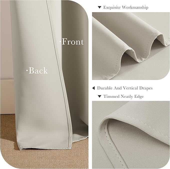 PONY DANCE Blackout Curtains for Bedroom 72 Inch Length 2 Panels Set, Privacy - Image 5