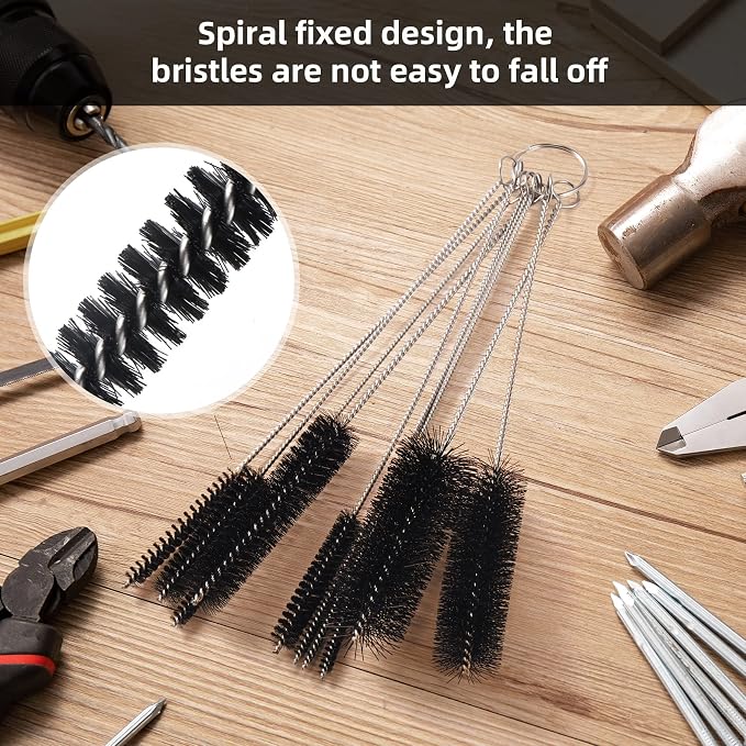 Annhua 10 Pcs Tube Cleaning Brushes Kit Straw Cleaning Kit Metal Pipe Brush - Image 6