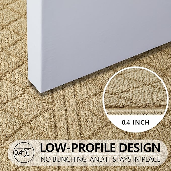 REFETONE Indoor Doormat, Front Back Door Mat 24"x36" Absorbent Rubber Backing - Image 3