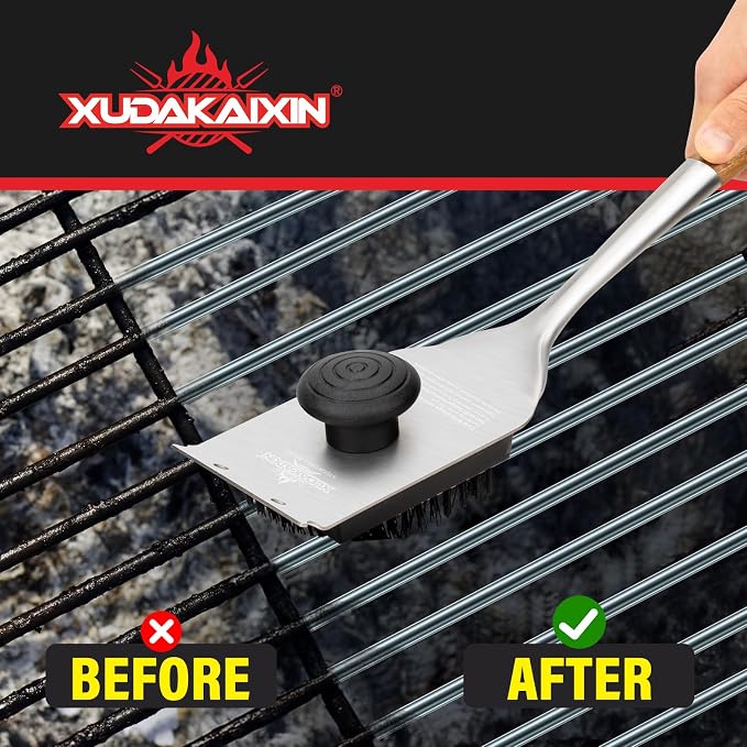 Grill Brush and Scraper, Dual Grip Design, Extra Strong BBQ Cleaner Accessories - Image 5