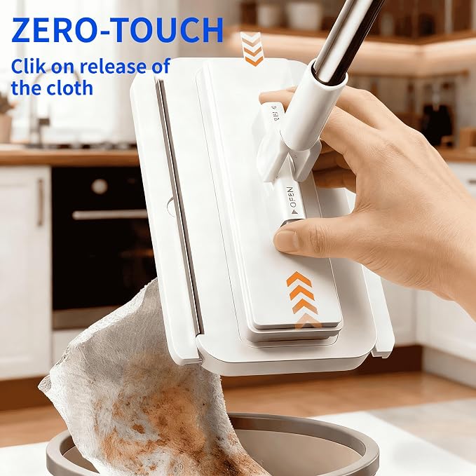 Snap Grip Mini Mop No-Touch Automatic Gripping Mopa Desechable para Polvo Mini - Image 3