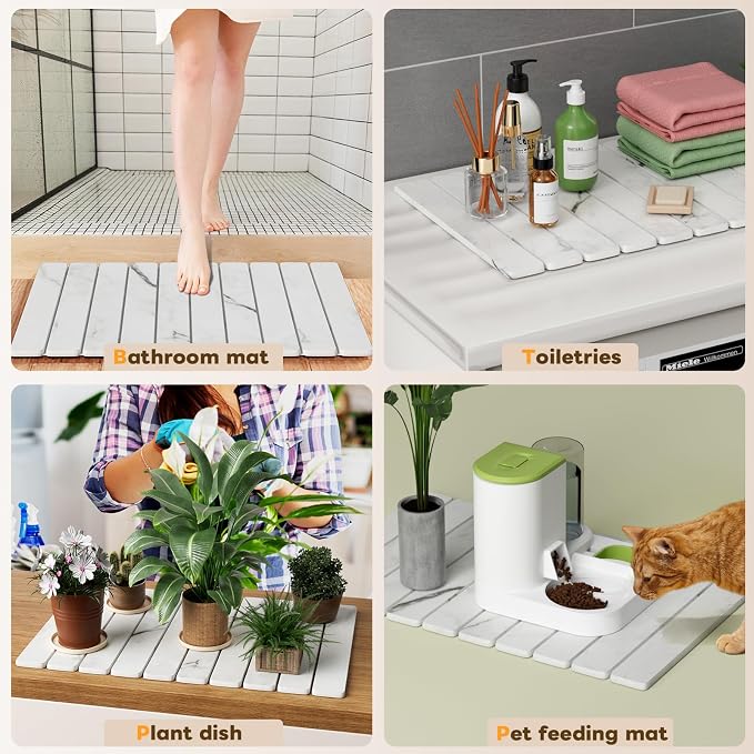 Dayacoco Stone Drying Mat for Kitchen Counter, Large Quick Dry Stone Mat - Image 6