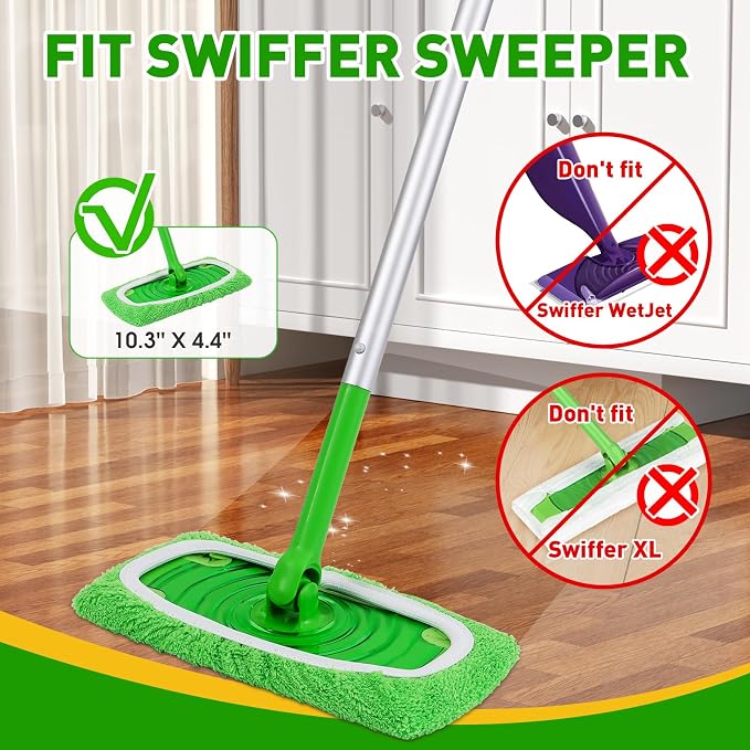 8Pcs Reusable Microfiber Mop Pads Compatible - Image 2