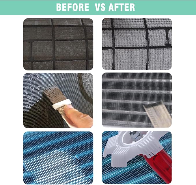 10 Pcs Air Conditioner Fin Comb Cleaner kit AC Coil Cleaning Brush 5 Different - Image 6