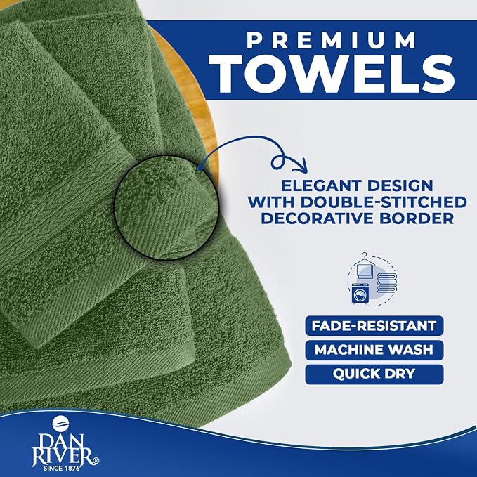 DAN RIVER 8 PC Luxury Bath Towels - Image 6