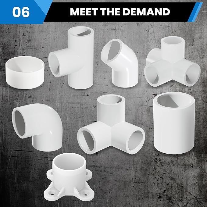 10 Pcs 3/4" PVC Flange Fittings, Table Screw Caps PVC Fittings - Image 7