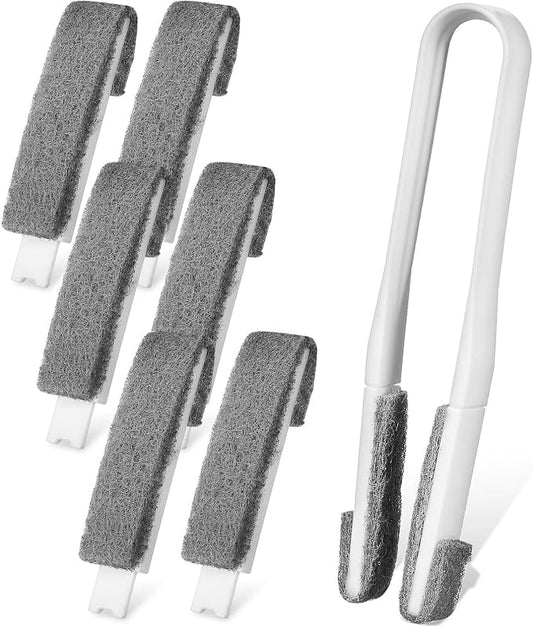 Blind Cleaner Duster Tool with 1 Clip and 6 Replaceable Brush Heads, Microfiber by OFFSCH
