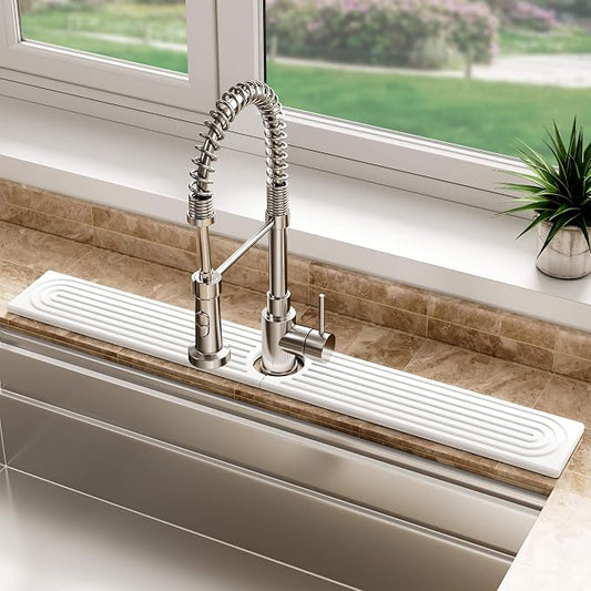 Stone Faucet Mat for Kitchen Sink, Diatomite Sink Protectors by Incenseburner