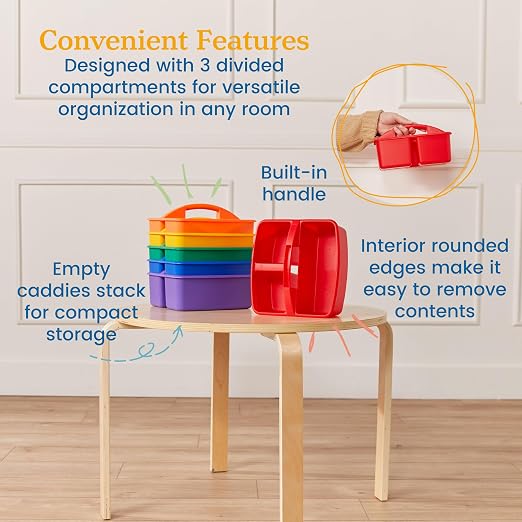 ECR4Kids 3-Compartment Storage Caddy, Storage Organizer - Image 5