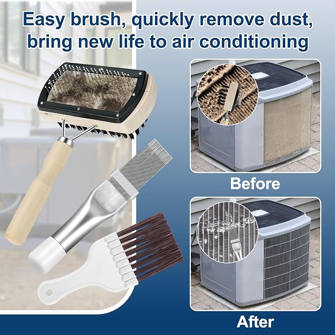 Sikawai Air Conditioner Fin Cleaner Brush Set 3PCS AC Fin Comb Straightener - Image 7