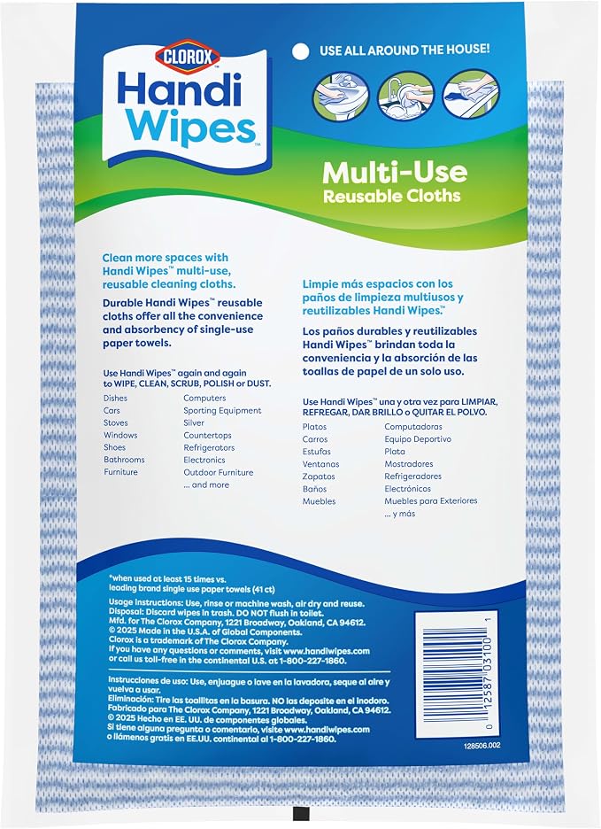 Clorox Handi Wipes Multi Use Reusable Cloths - Image 4