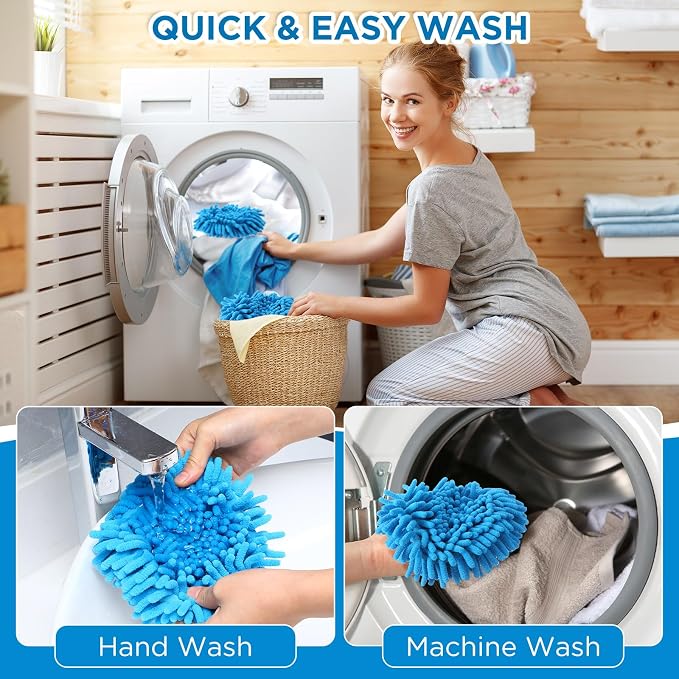 Baderke 3 Pack Chenille Mop Heads Replacements Compatible - Image 6