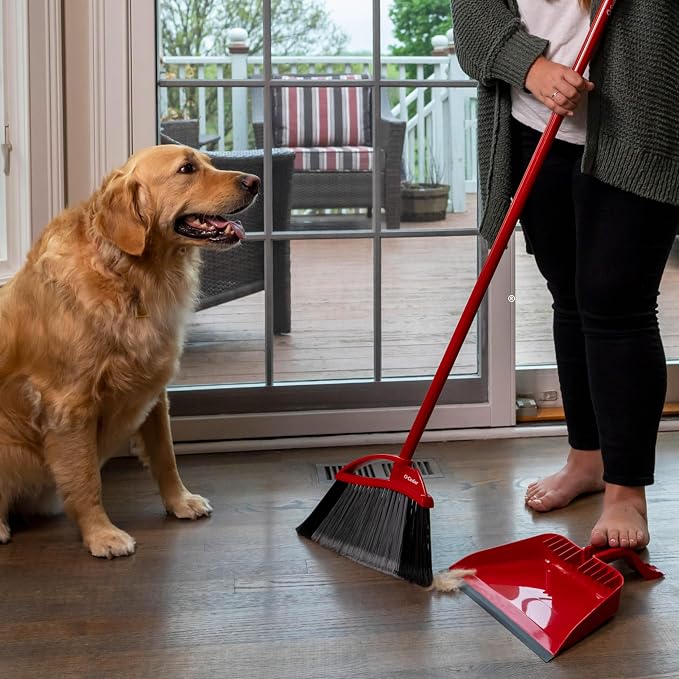 O-Cedar Pet Pro Broom with Step-On Dustpan | Remove 99% with One Sweep | - Image 9