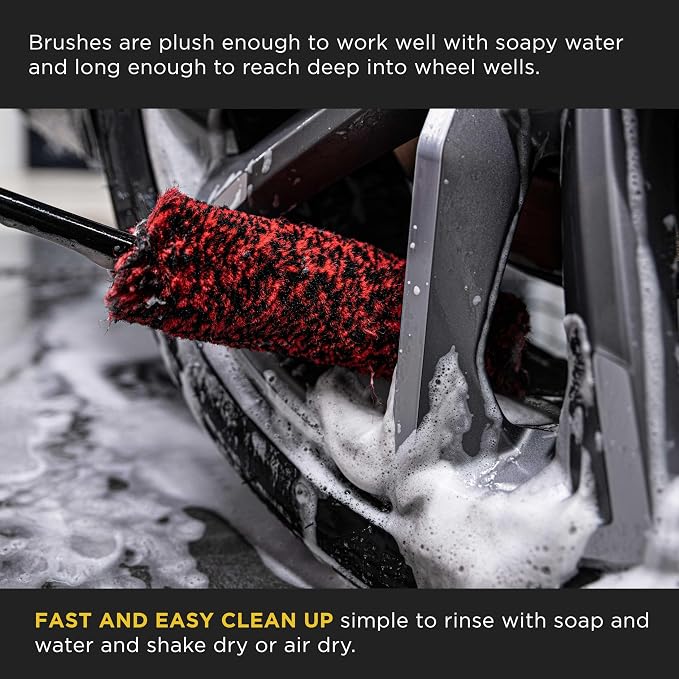 Dura-Gold Car Wheel Detailing and Cleaning Brush Set, 3 Sizes - Image 6