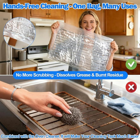 Palksky Oven Rack Cleaning Bags, 19.6 x 27.5 Inch Heavy Duty No-Scrub - Image 2