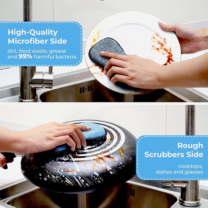 GRANNY SAYS Sponges Kitchen for Washing, Dish Washing Scrubbers, Scrubbing Pad - Image 4