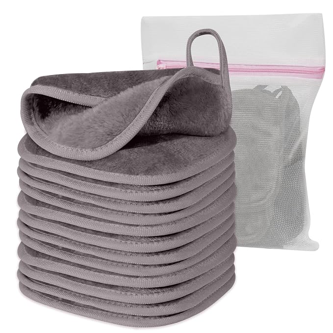Makeup Remover Cloth, Makeup Remover Pads Microfiber Face Washcloth by Natwag