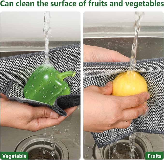 6Pack Double-Side Wire Dishcloth, Upgrade Wire Cleaning Cloths - Image 6