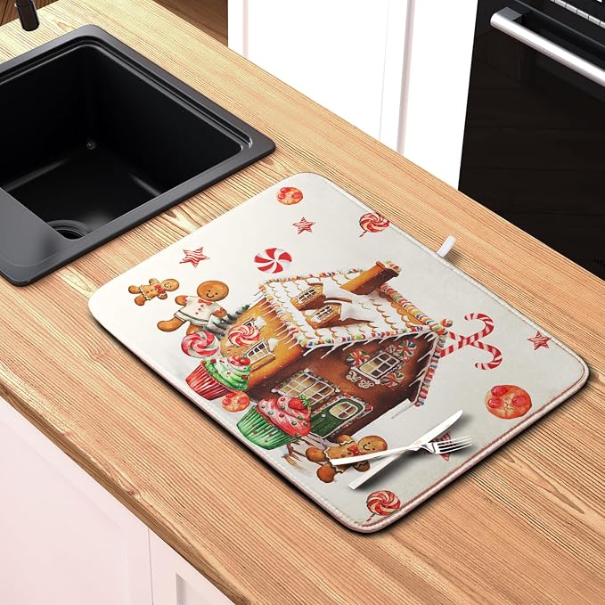 Christmas Gingerbread Man Drying Mat - Image 6