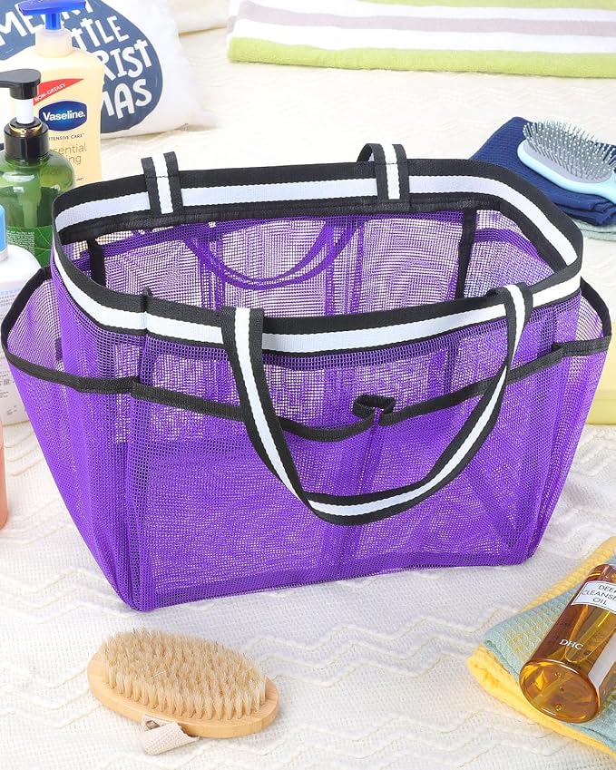 XL Mesh Shower Caddy Portable Shower Bag - Image 5