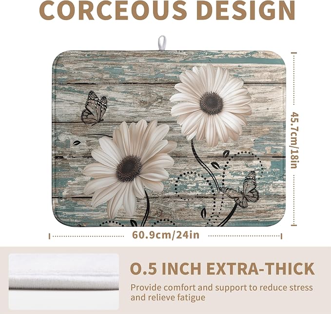 Summer Sunflower Vintage Dish Drying Mats - Image 4