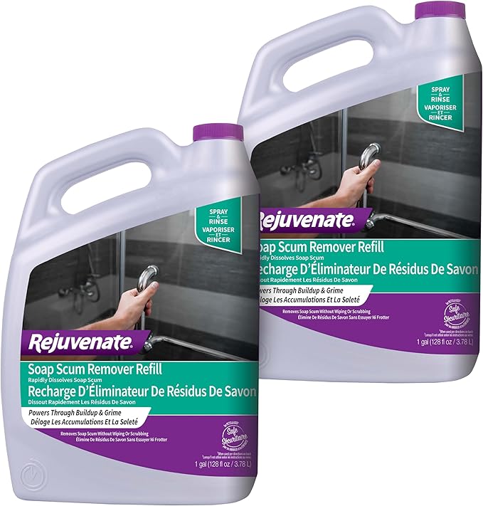 Rejuvenate Soap Scum Remover Refill Easily Dissolves Soap Scum Without Scrubbing by Rejuvenate