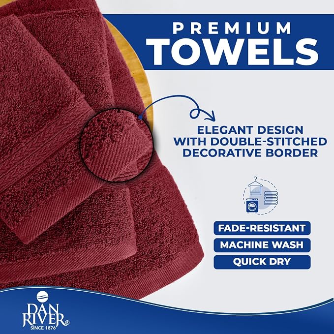 DAN RIVER 8 PC Luxury Bath Towels - Image 6